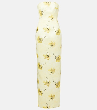 Laelia floral strapless corset gown | Emilia Wickstead