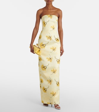 Laelia floral strapless corset gown | Emilia Wickstead