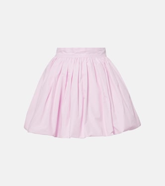 Gathered cotton miniskirt | Patou