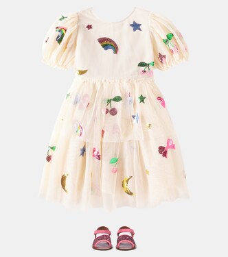 Abito Yvonne in tulle con paillettes | Konges Sløjd