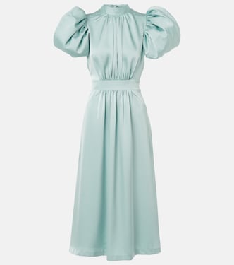 Gathered satin midi dress | Rotate