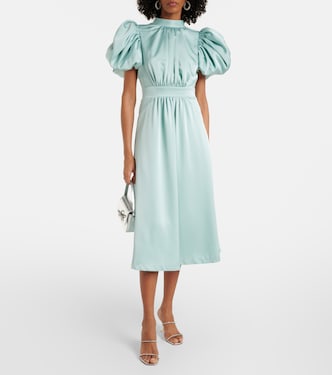 Robe midi en satin | Rotate
