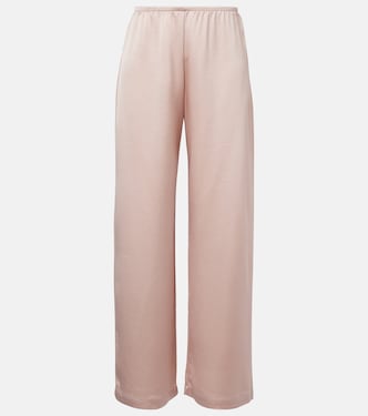 Weite Mid-Rise-Hose Barb aus Satin | Leset