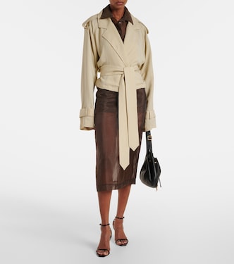 Simona cropped trench coat | The Frankie Shop