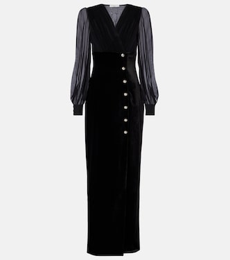 Velvet and georgette gown | Alessandra Rich