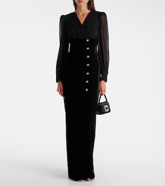 Velvet and georgette gown | Alessandra Rich
