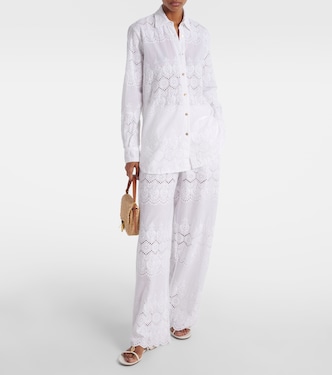 Camicia Orla in sangallo di cotone | Melissa Odabash