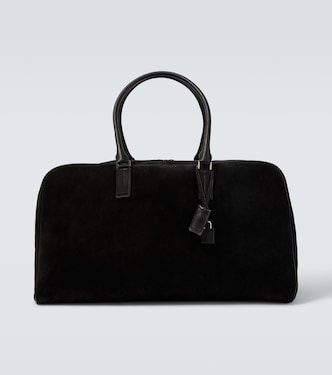 Leather-trimmed suede duffel bag | Tom Ford