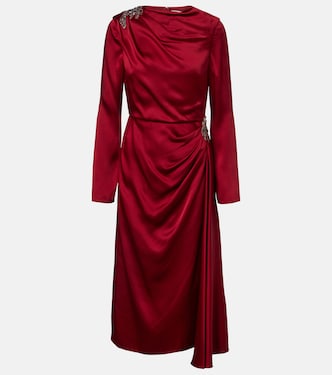 Crystal-embellished satin cady cocktail dress | Erdem