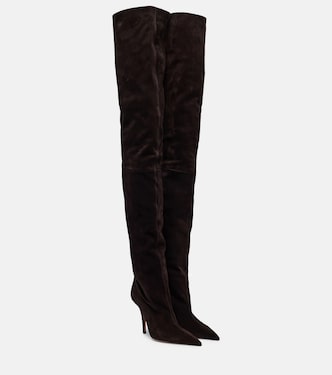 Jessica 105 suede over-the-knee boots | Paris Texas