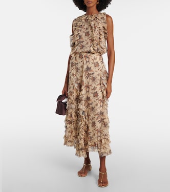 Bedrucktes Top Sabra aus Chiffon | Ulla Johnson