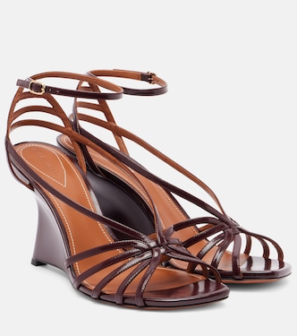 Aura 85 patent leather wedge sandals | Zimmermann