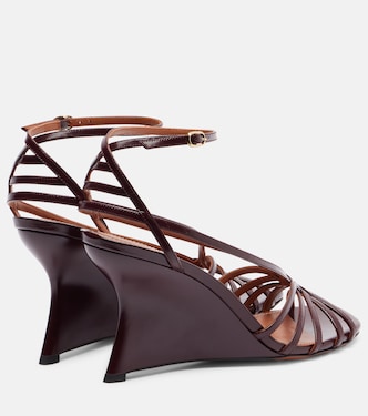 Aura 85 patent leather wedge sandals | Zimmermann