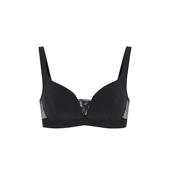 Mesh-trimmed bikini top | Stella McCartney