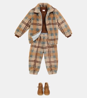 Checked faux fur jacket | Paade Mode