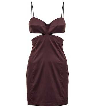 Cutout cotton-blend minidress | Zeynep Arçay