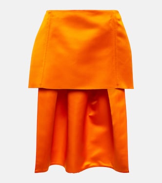Silk satin midi skirt | Prada
