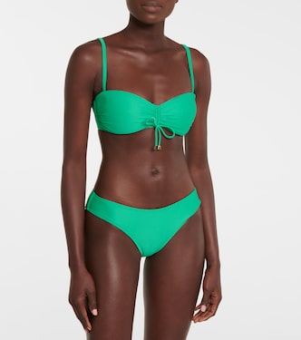 Textured self-tie bikini top | Heidi Klein
