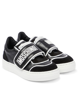 Logo leather sneakers | Moschino Kids