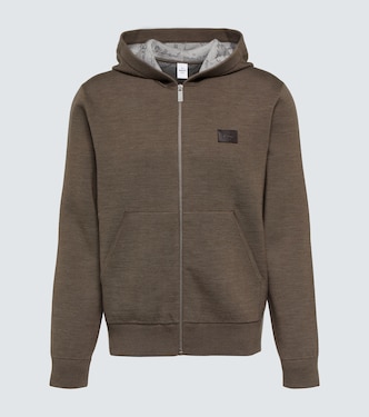 Zip-up wool blend hoodie | Berluti