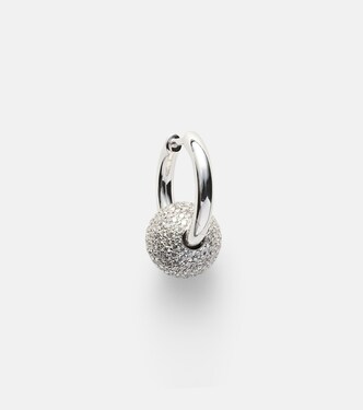 Orecchino singolo Piercing in oro 14kt con diamanti | Rainbow K
