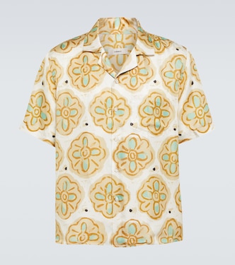 Printed silk shirt | Commas