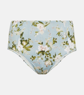 Braga de bikini de tiro alto floral | Erdem