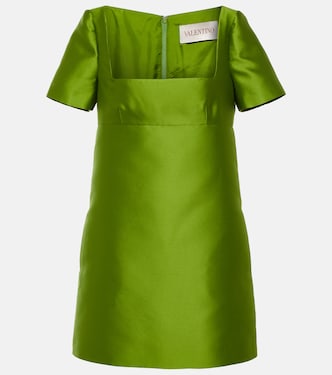 Vestido corto de satén duquesa | Valentino
