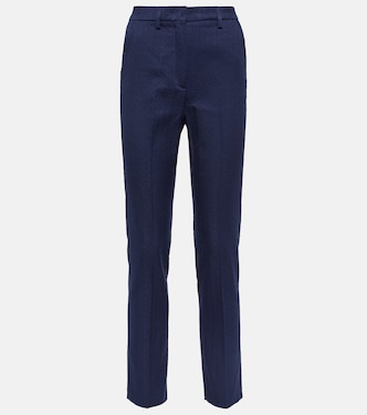 Pantalones slim de algodón de tiro alto | Etro