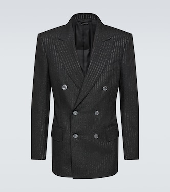 Blazer gessato in lana e mohair | Tom Ford
