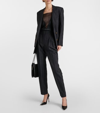 Pantaloni gessati Banker in lana | Blazé Milano