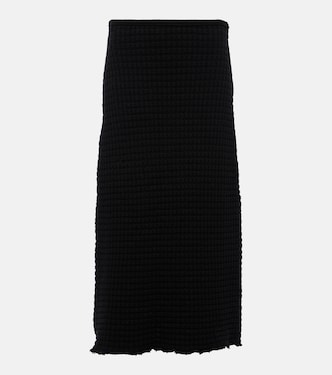 Gonna midi in cotone bouclé | Jil Sander