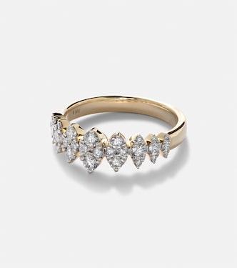 Fern 14kt gold ring with diamonds | Stone and Strand