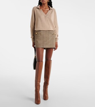 Minigonna in misto lana a spina di pesce | Stella McCartney