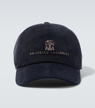 Logo suede baseball cap | Brunello Cucinelli