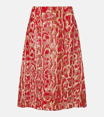 Falda midi Shera adornada | Dries Van Noten