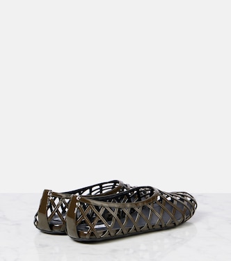Cage leather ballet flats | Alaïa