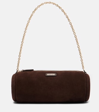Schultertasche Hoop Mini aus Veloursleder | Aquazzura