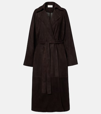 Cappotto Solana in suede  | The Row