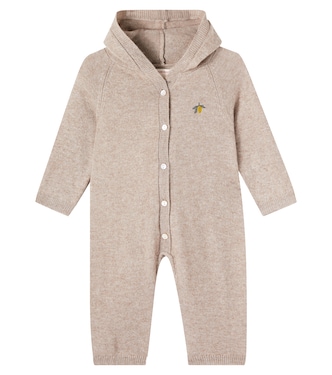 Baby Mattou hooded wool-blend onesie | Konges Sløjd