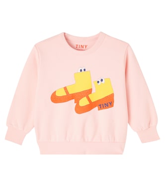 Walk printed cotton jersey sweatshirt | Tinycottons