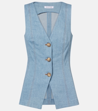 Gilet Avalina en jean | Veronica Beard