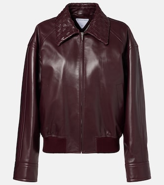 Intrecciato leather blouson jacket | Bottega Veneta
