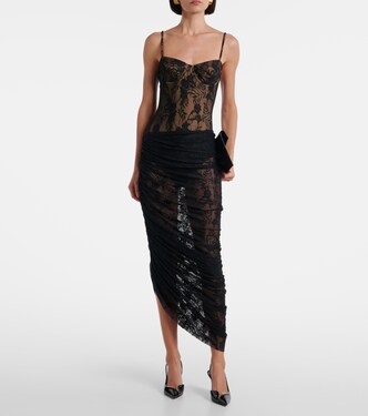 Lace sheer bodysuit | Norma Kamali