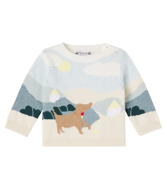 Almire jacquard cotton and cashmere sweater | Bonpoint