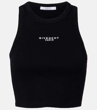 Cropped logo cotton tank top | Givenchy