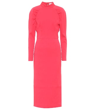 Martini textured crêpe midi dress | Rebecca Vallance