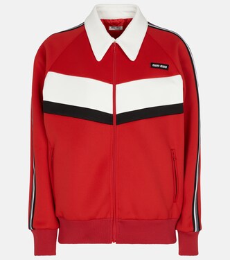 Striped zipped cardigan | Miu Miu