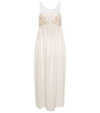 Besticktes Maxikleid aus Seide | Maison Margiela