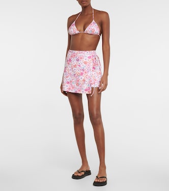 Floral high-rise wrap miniskirt | Reina Olga